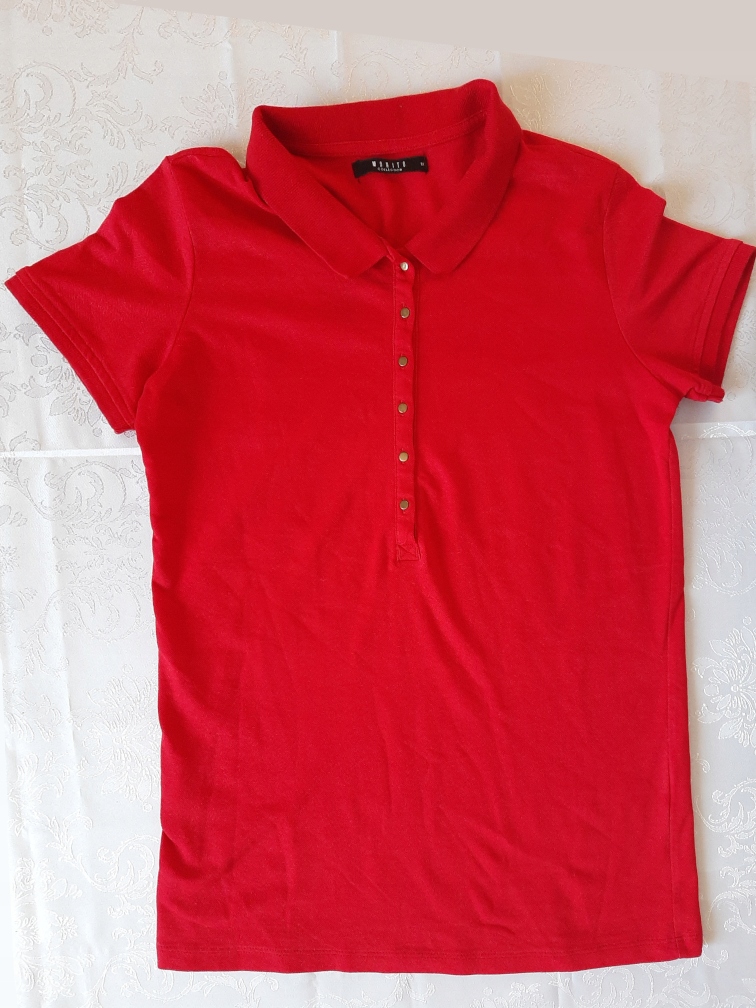 Czerwona koszulka polo MOHITO