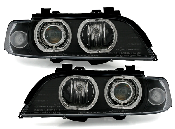 LAMPY BMW E39 9502R BIAŁE RINGI LED DEPO XENON