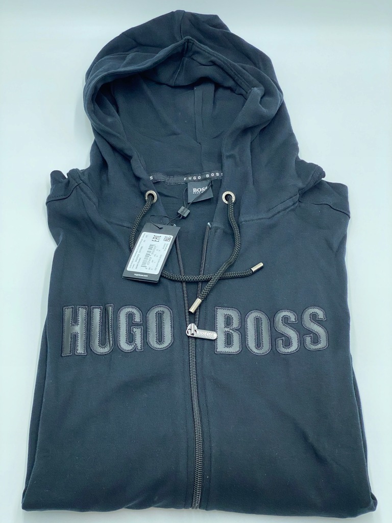 Bluza Hugo Boss na zamku czarna z kapturem S