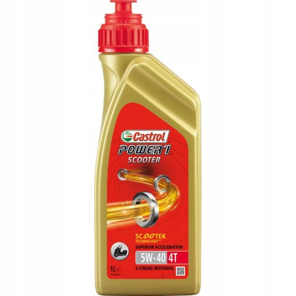 Olej 4T CASTROL Power 1 Scooter 5W40 1l MB Syntety