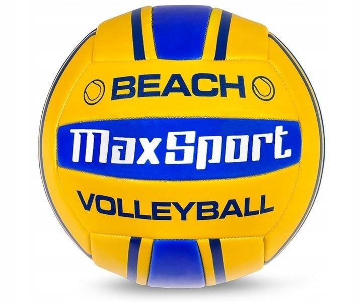 Piłka siatkowa/plażowa Max Sport żółto-niebieska