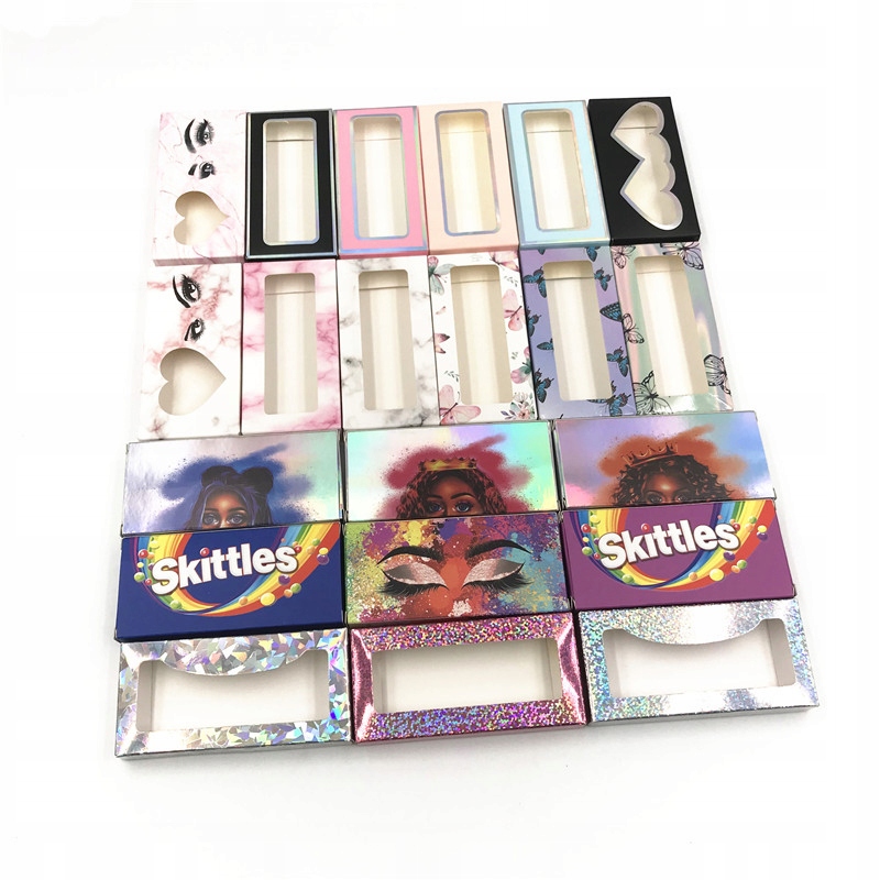 wholesale 50pcs paper false eyelash packaging box