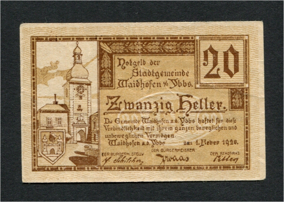 20 Heller Austria 1920 Notgeld