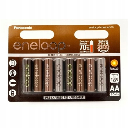 Panasonic Eneloop AA, 1900 mAh, Rechargeable Ni-MH