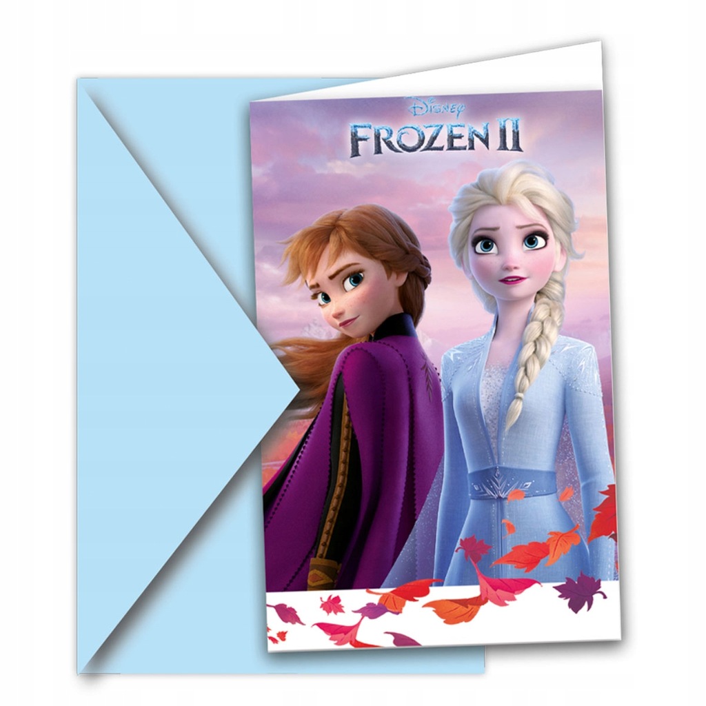 Zaproszenia Kraina Lodu Frozen Elsa Anna 6 szt