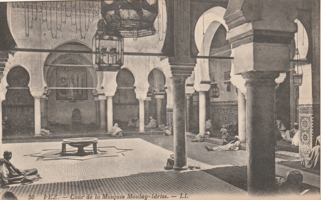 1795.Maroko Fez,Meczet Moulay-Idriss,Przedwojenna Pocztówka