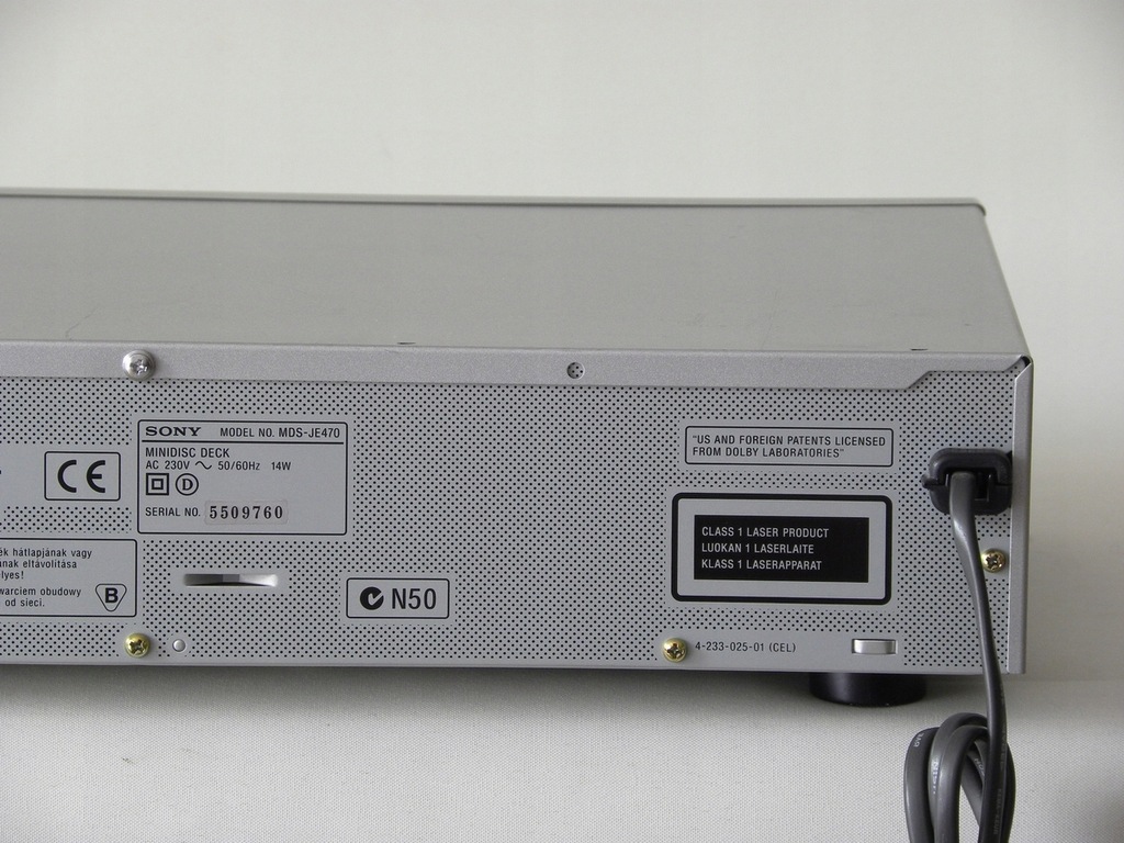 SONY MDSJE470 odtwarzacz MD(minidisc) LP2/LP4 8221678933