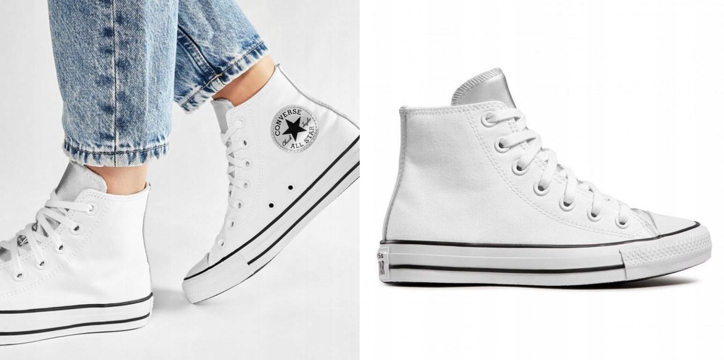 B012H20 Converse TRAMPKI ZA KOSTKE BIAŁE LOGO 37