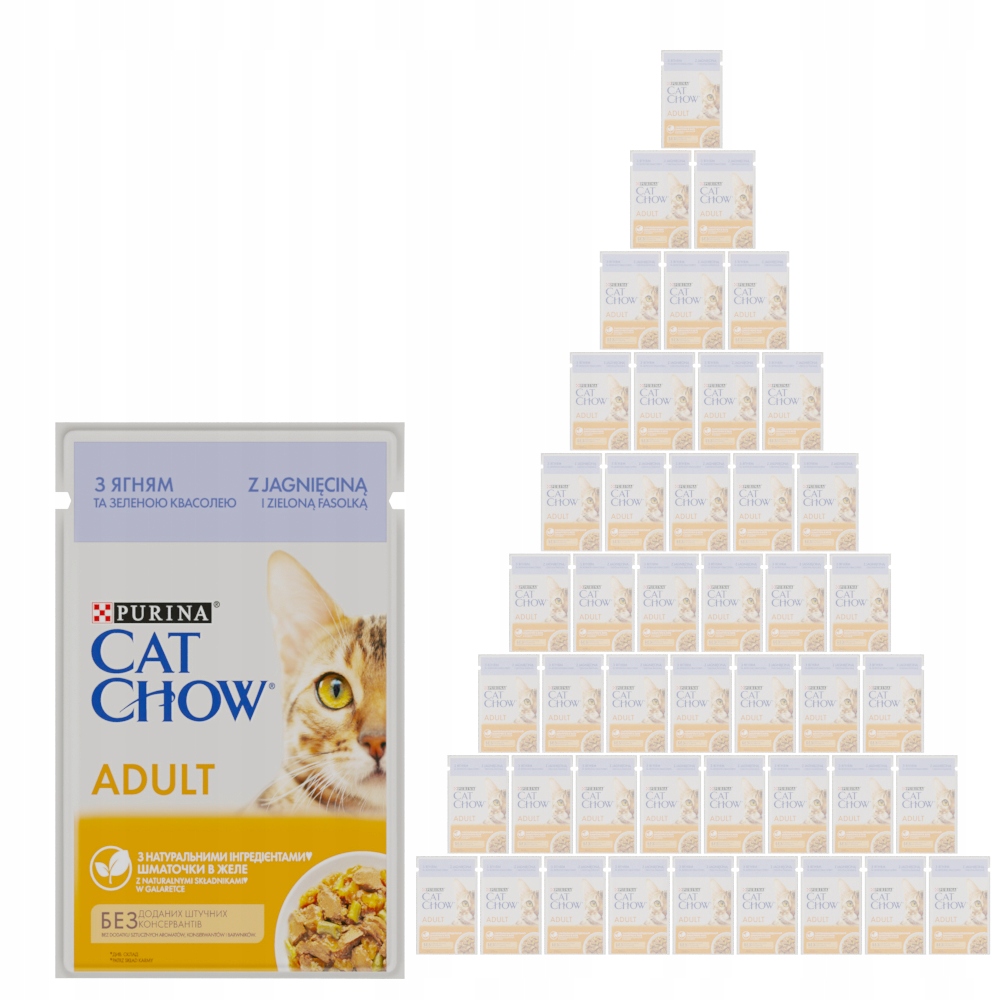 Purina Cat Chow z jagnięciną i fasolą 52x85g