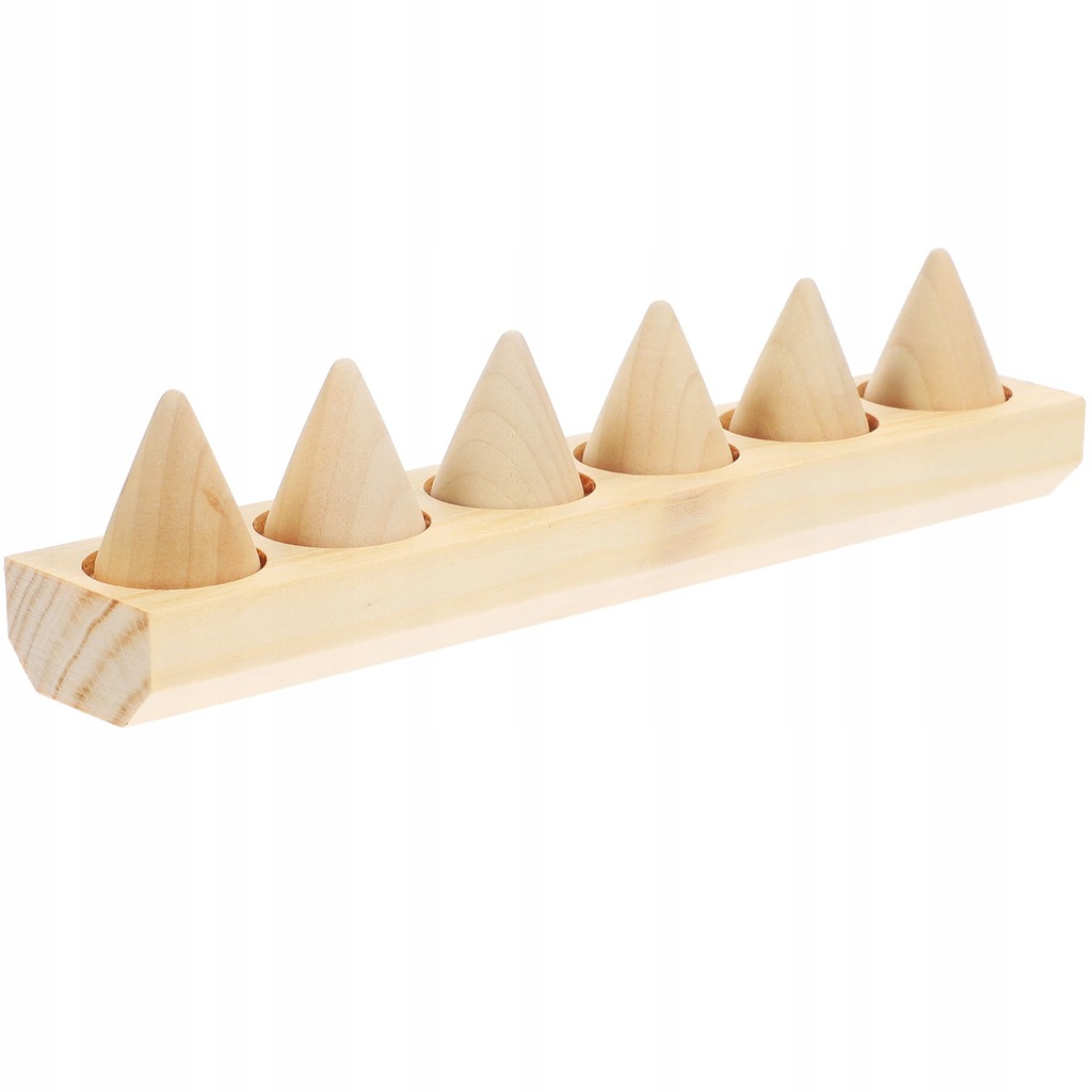 Wooden Ring Rack Cone Shaped Ring Display Stand - 13758249864 ...