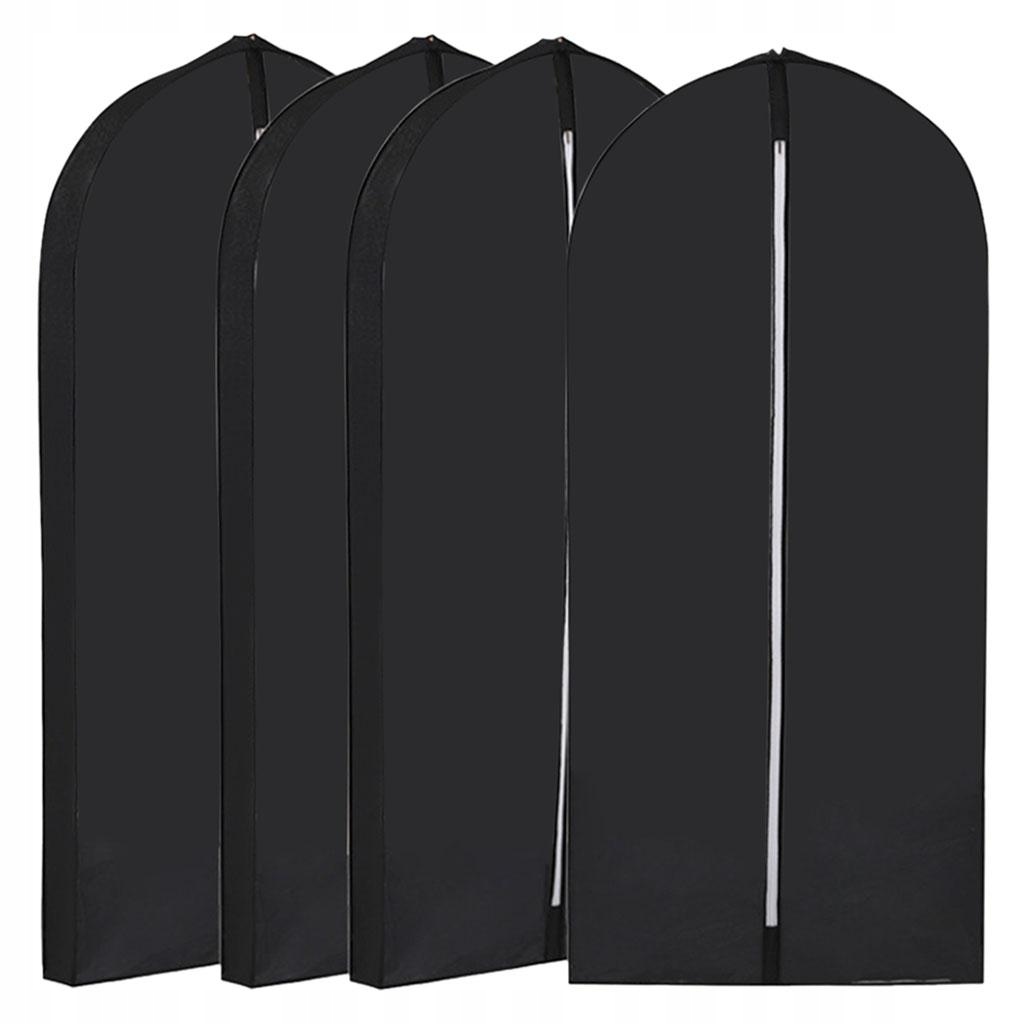 4Pcs Dustproof Garment Bag Waterproof Clear black