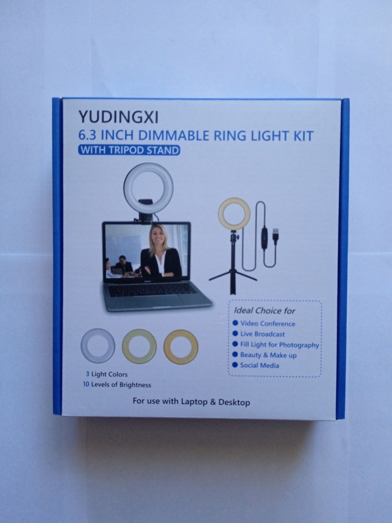 MINI LAMPA PIERŚCIENIOWA RING Z PILOTEM STATYW, KLIPS