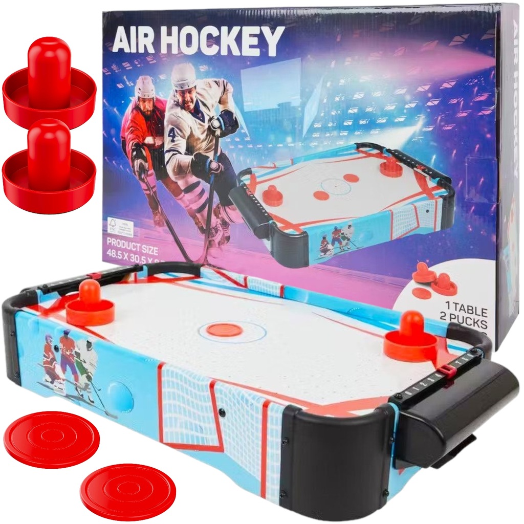 CYMBERGAJ POWIETRZNY HOKEJ DREWNIANA GRA STÓŁ MINI AIR HOCKEY NA PREZENT