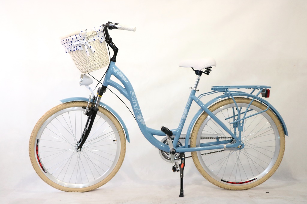 ROWER 26 MIEJSKI DAMSKI DAMKA NIEBIESKI ALUMINIOWY 7109816201