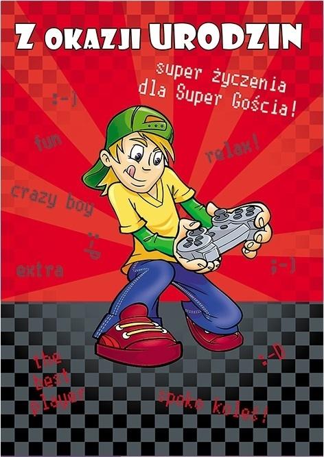 Karnet Young B6 + koperta wzór nr 003 Urodziny Stamp