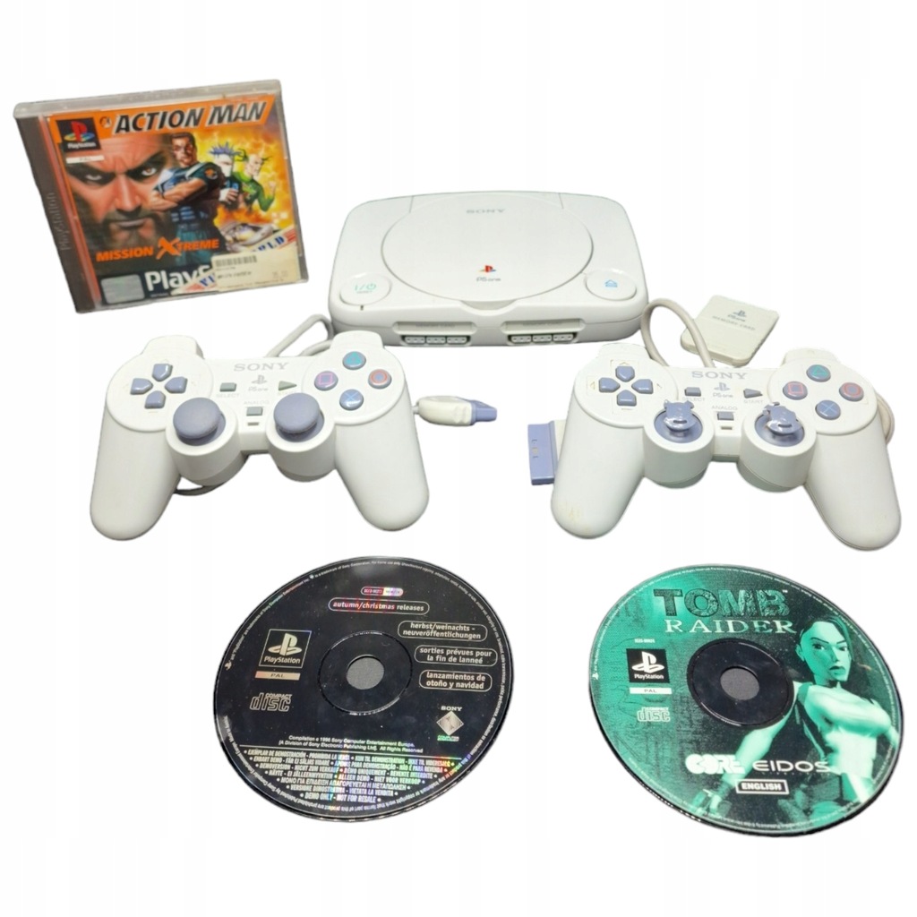 KONSOLA RETRO PLAYSTATION ONE SCPH-102 KOMPLET PS One 2 pady i gry