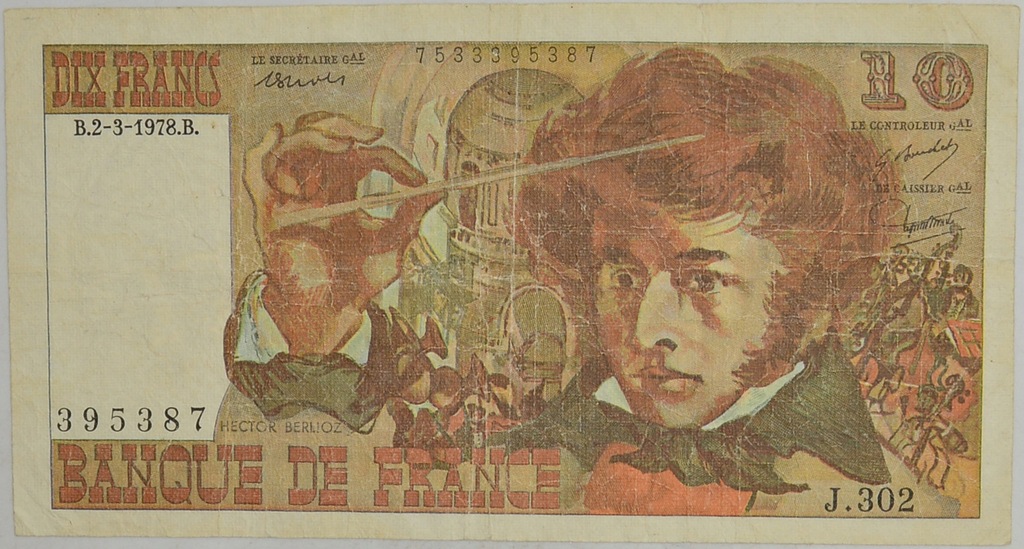 8.Francja, 10 Franków 2.03.1978, P.150.c, St.3+