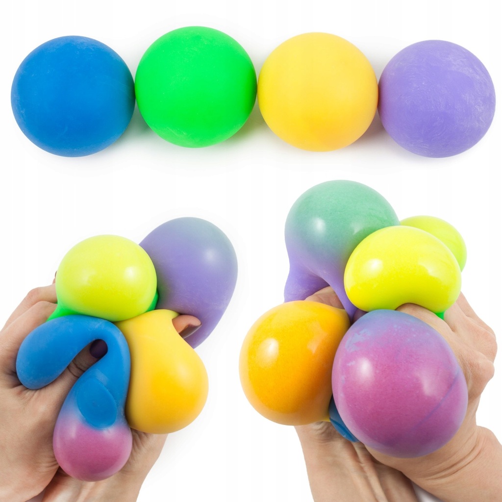 KULE edukacyjne SENSORYCZNE GNIOTKI FIDGET TOYS 10824128157