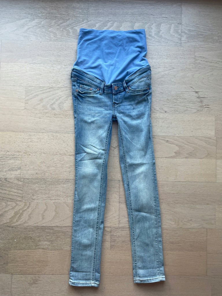 Spodnie ciąża jeans H&M MAMA HIGH RIB rozm.34 NOWE