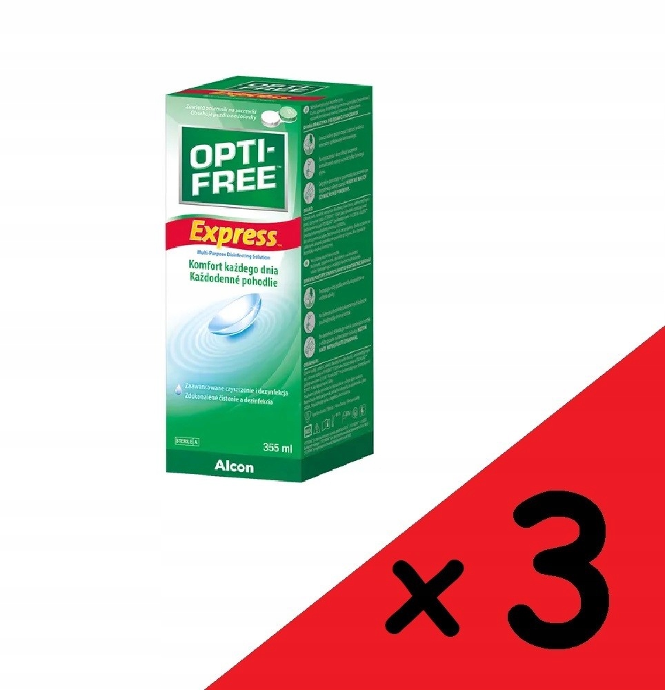 Opti-Free Express Płyn do soczewek, 3 x 355 ml