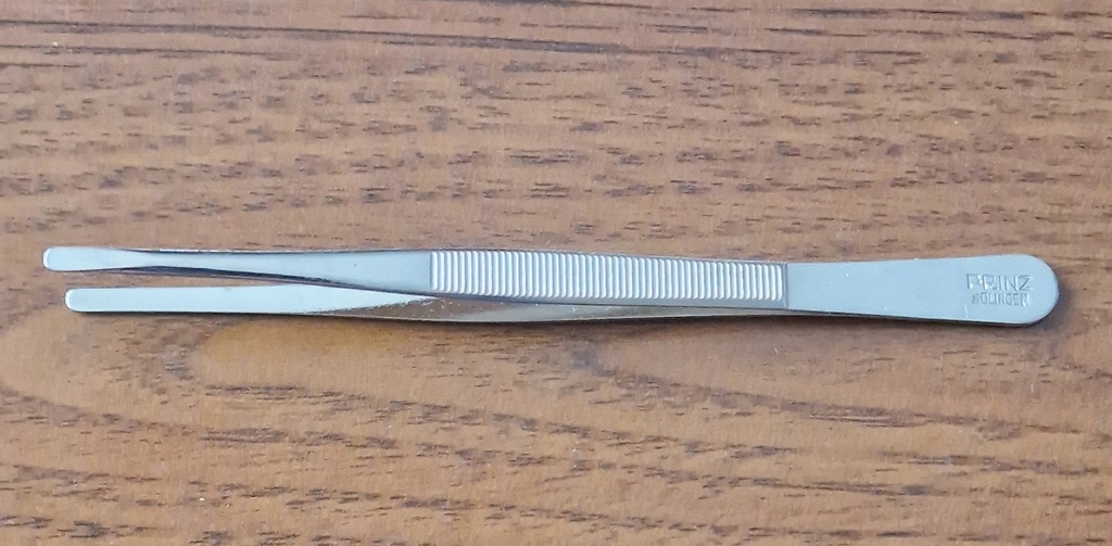 Prinz - Profesjonalna pęseta filatelistyczna szpiczasta prosta o dł. 12cm