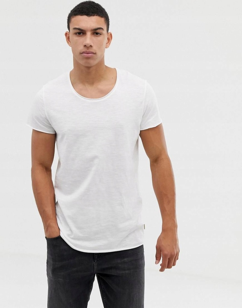 JACK & JONES__XDI ECRU KLASYCZNY T-SHIRT__L