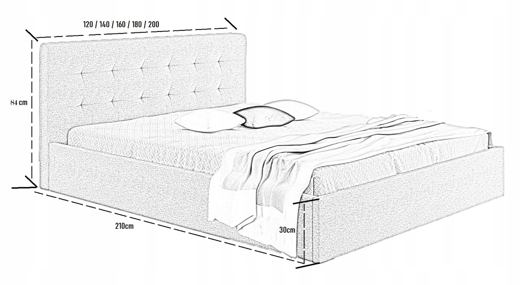 Купить Кровать с мягкой обивкой 160x200 VIGO CONTAINER STEEL: отзывы, фото, характеристики в интерне-магазине Aredi.ru