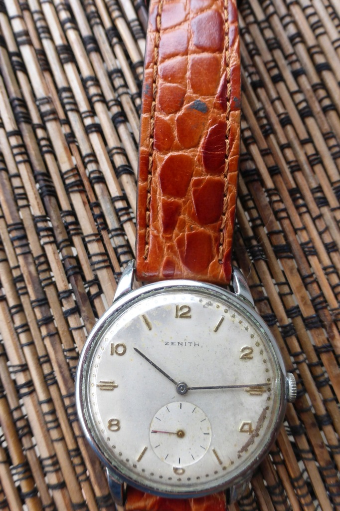 kolekcjonerski zegarek ZENITH lata 50, 36mm cienki