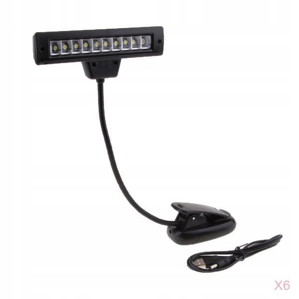 6xMusic Stand Light Clip Table Lamp Neck Reading