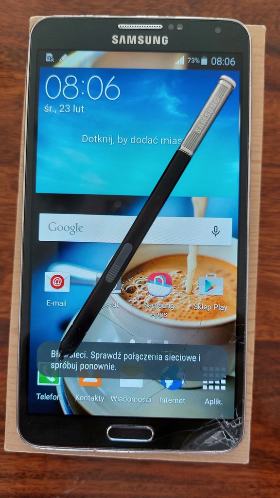 Smartfon Samsung Galaxy Note 3 GB / 32 GB czarny - USZKODZONY EKRAN