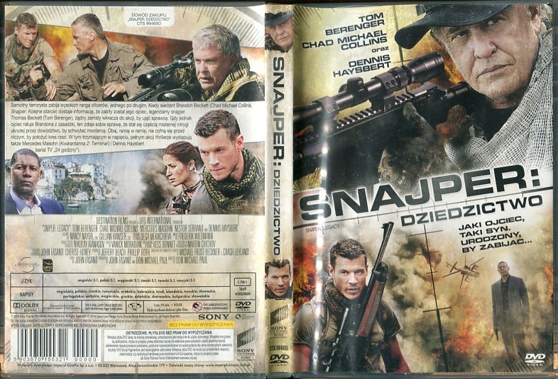 SNAJPER: DZIEDZICTWO / DVD LEKTOR PL / AL0572