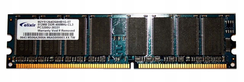 Pamięć Elixir 512MB DDR 400MHz M2Y51264DS8HB1G