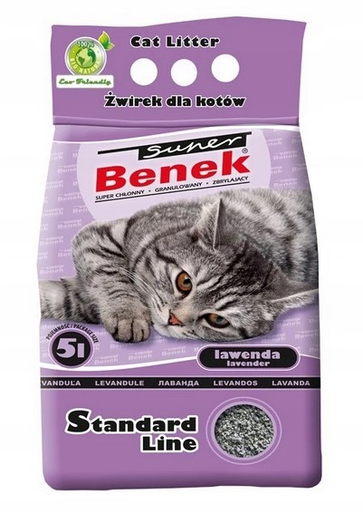 Żwirek Super Benek Lawendowy 5l/4,2kg