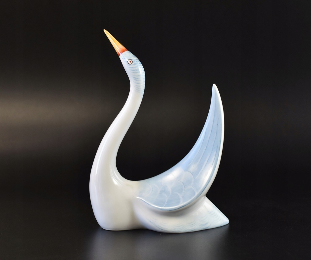 Figurka Hollohaza łabędź ptak Węgry design