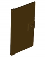 LEGO 60616 Ciemno Brązowy Drzwi 1x4x6 z uchwytem dwustronnym 6272143 5szt.