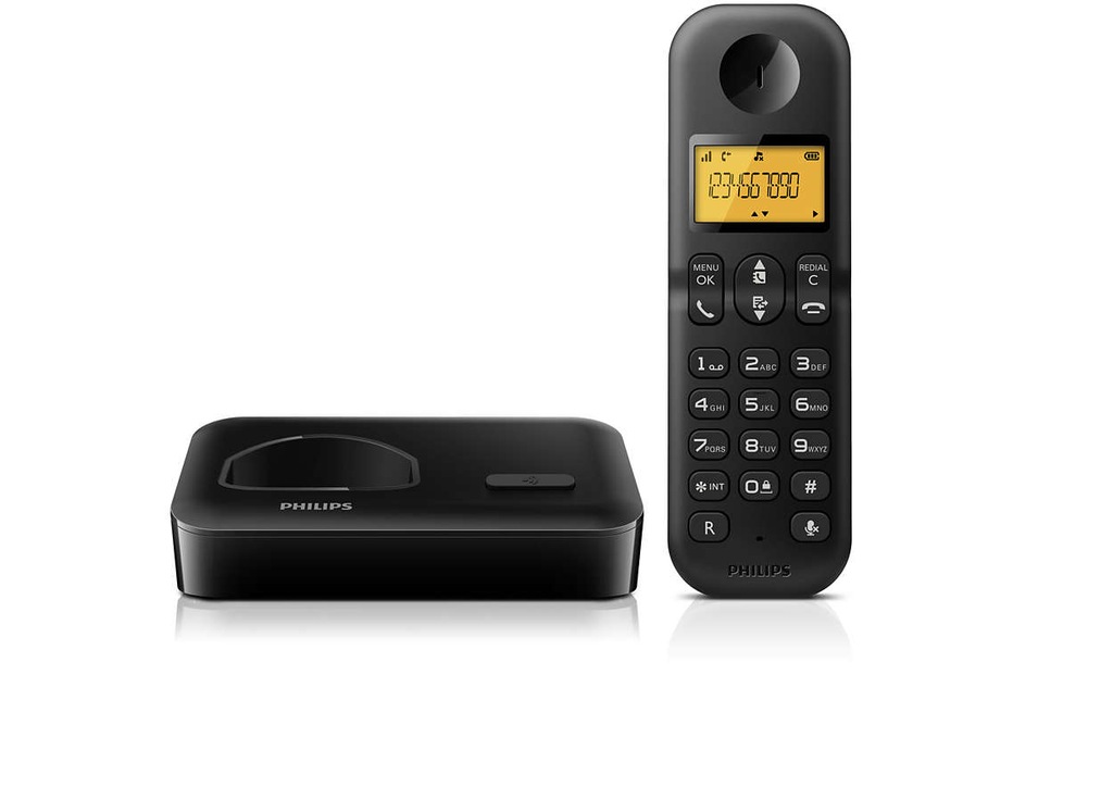 Купить Стационарный телефон PHILIPS D150 черный Eco: отзывы, фото, характеристики в интерне-магазине Aredi.ru