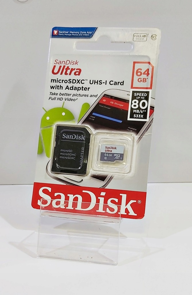 Karta microSD SanDisk64GB z adapterem Nieużywana M