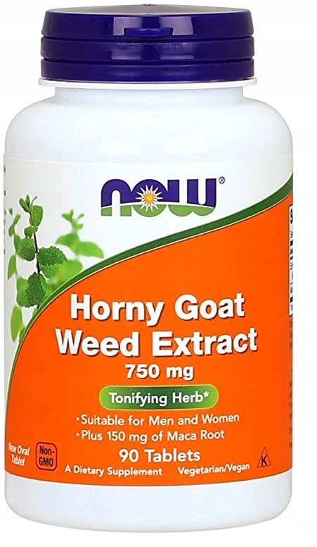 NOW FOOD'S Horny Goat Weed 750mg,90 tab Libido