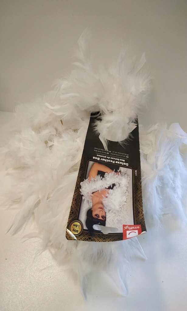 Smiffys Deluxe Boa Federweiß 180cm - Party Accessoire Für Karneval & Halloween