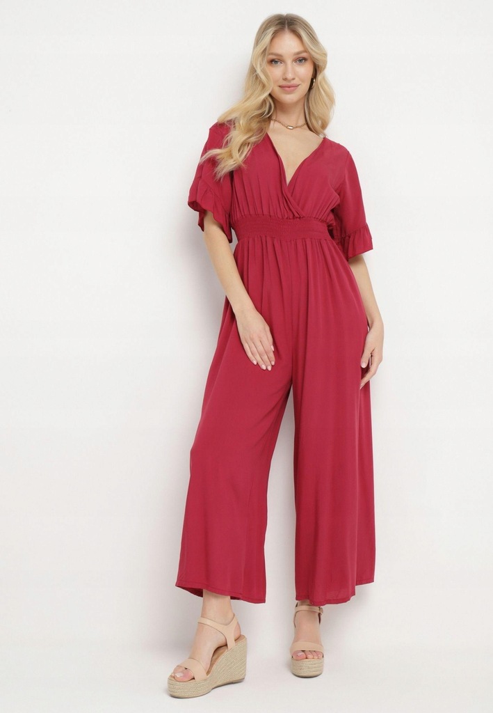 Born2Be Bordowy Kombinezon damski XL/XXL Krótki