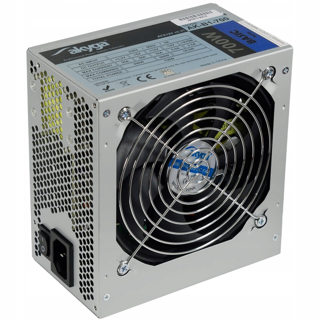 Купить Блок питания Akyga AK-B1-700 ATX 700 Вт P8 PCI-E FAN12 см: отзывы, фото, характеристики в интерне-магазине Aredi.ru