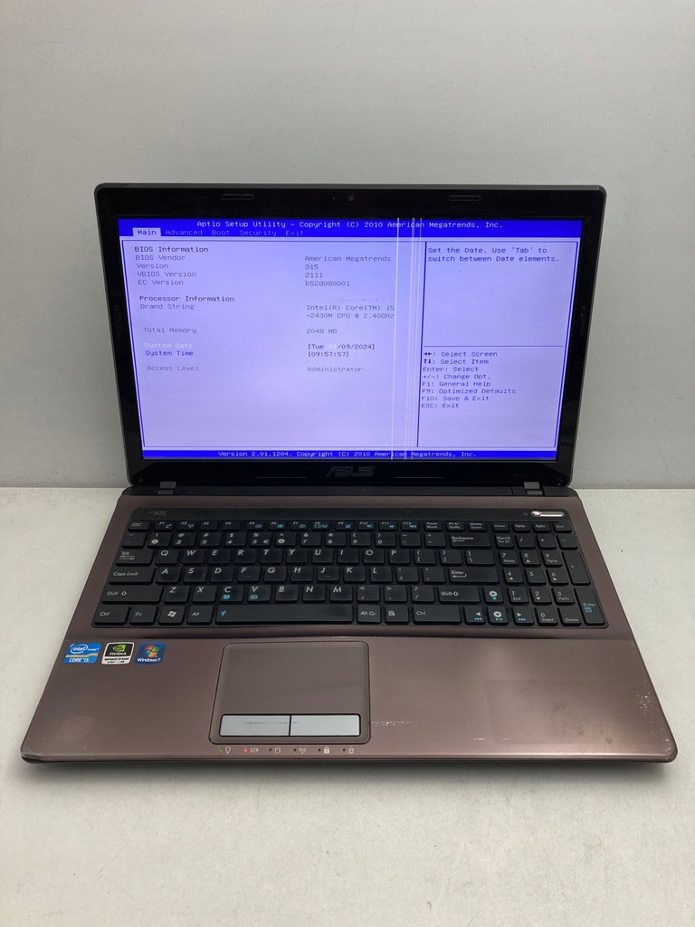 Laptop Asus X53S 15,6 " Intel Core i5 2 GB Q119