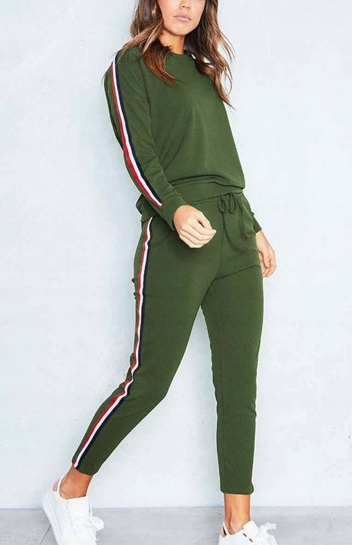 Dres Damski Bluza Spodnie Komplet Zielony M