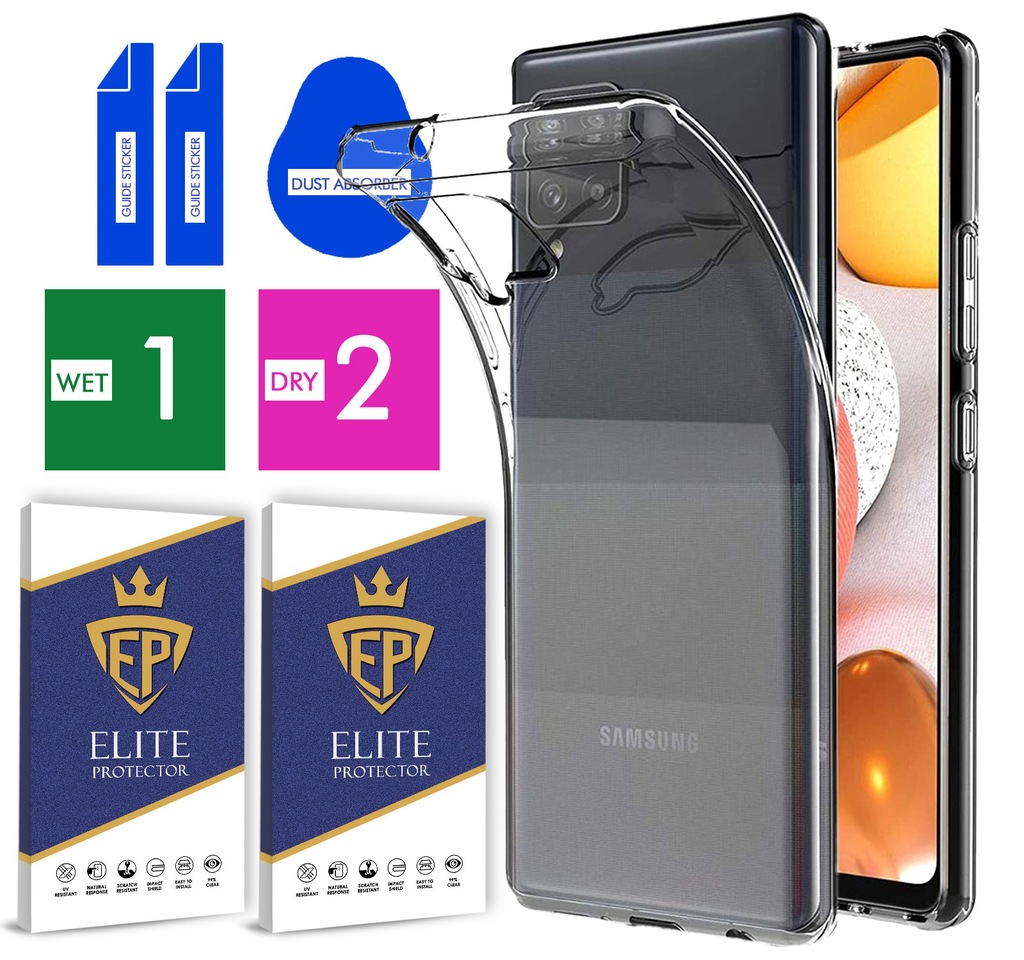 ETUI DO SAMSUNG GALAXY A42 5G DOPASOWANE PRZEZROCZYSTE + SZKŁO ORYGINALNE