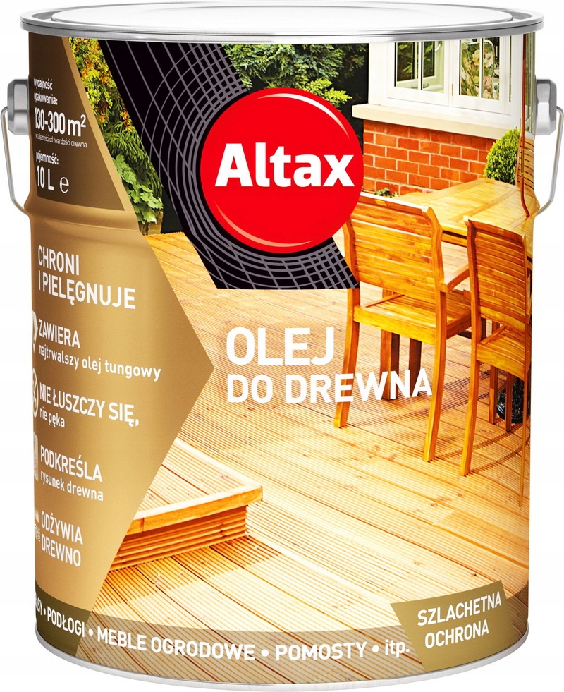 Купить ALTAX WOOD OIL 10л - БЕСЦВЕТНОЕ - ДЛЯ ТЕРРАСЫ: отзывы, фото, характеристики в интерне-магазине Aredi.ru