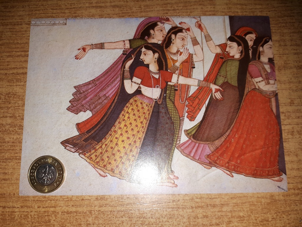 6. Indie, śliczne 5 sztuk kart AZJA, HINDUS