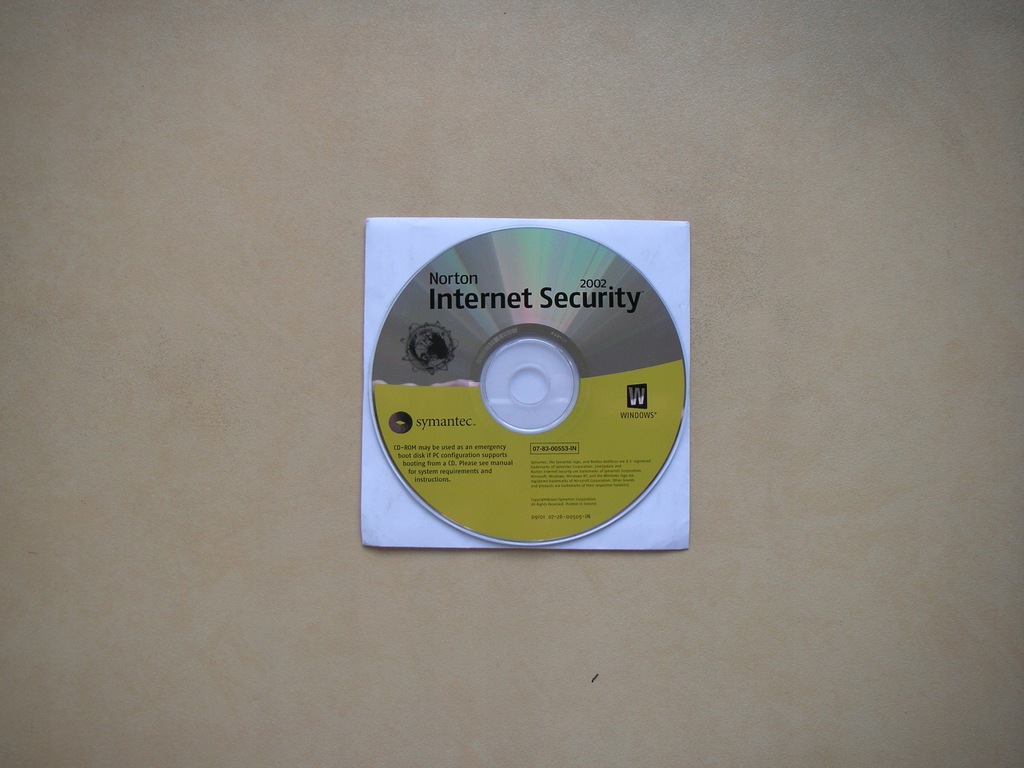 Norton Internet Security 2002-oryginal płyta inst.