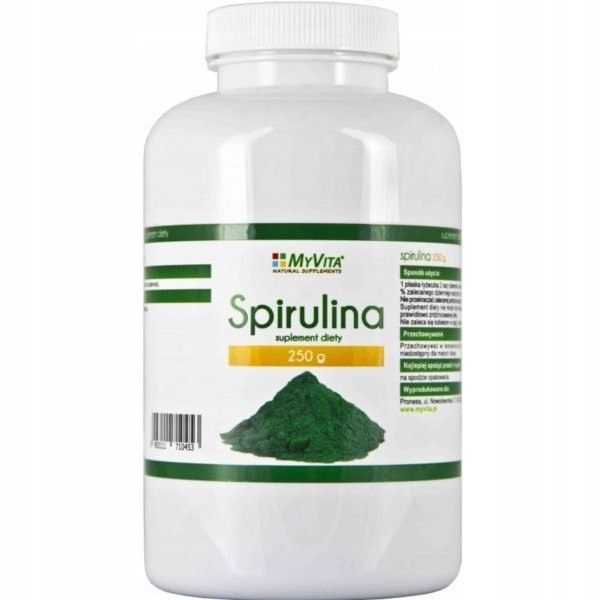 MYVITA SPIRULINA PROSZEK 250g obniża ciśnienie