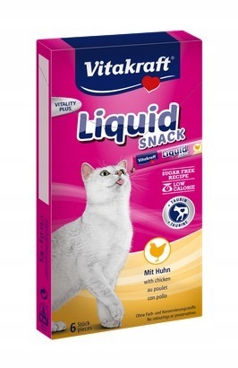 Vitakraft Cat Liquid-Snack z Kurczakiem 6x15g [164