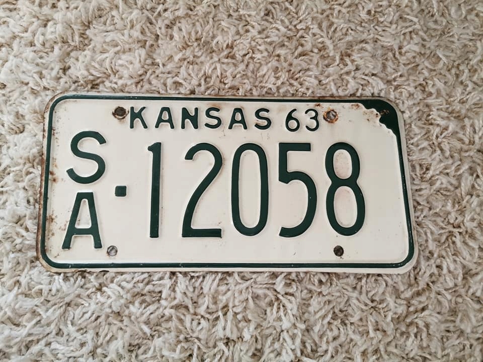 Tablica rejestracyjna Kansas 1963